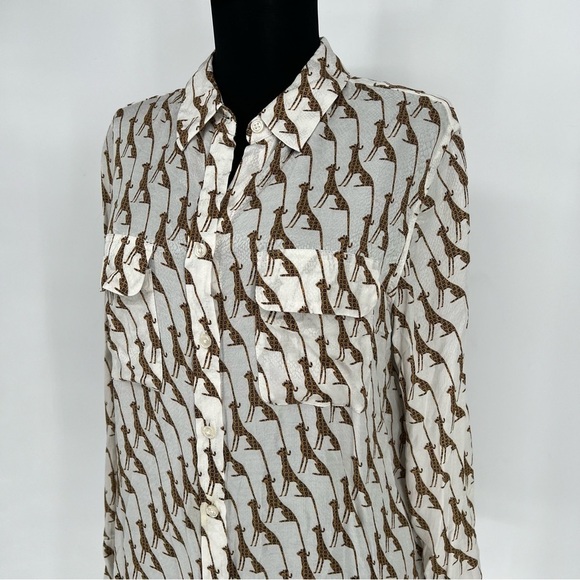 Chicos Whimsy Cheetah Blouse Shirt - Picture 5 of 16